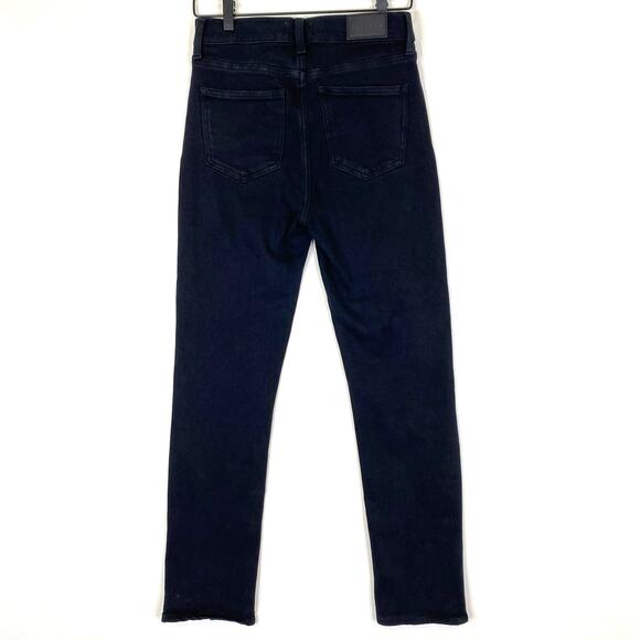 Pistola Teagan High Rise Twisted Jeans Womens Sz 27 Vinyl Black Slim Straight - Picture 10 of 12